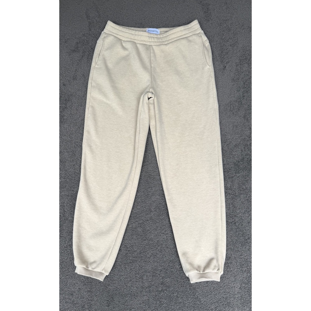 Mondetta Mens Medium Jogger Sweatpants Oatmeal Beige Recycled Blend 1797063
